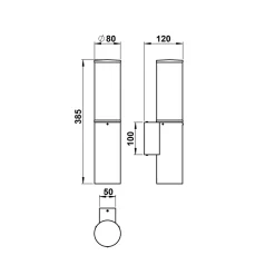 Hot 690214 Außenwandleuchte Wandleuchten