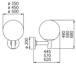 Hot 080 Außenwandleuchte Wandleuchten