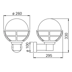 Clearance 0612 Außenwandleuchte Wandleuchten