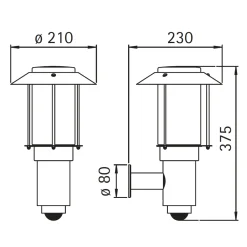 Discount 69023 Außenwandleuchte Wandleuchten