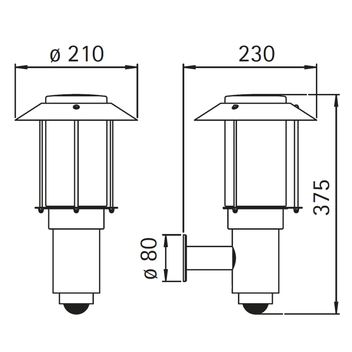Discount 69023 Außenwandleuchte Wandleuchten