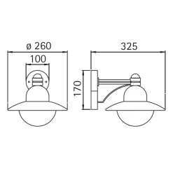 1850 Außenwandleuchte Wandleuchten