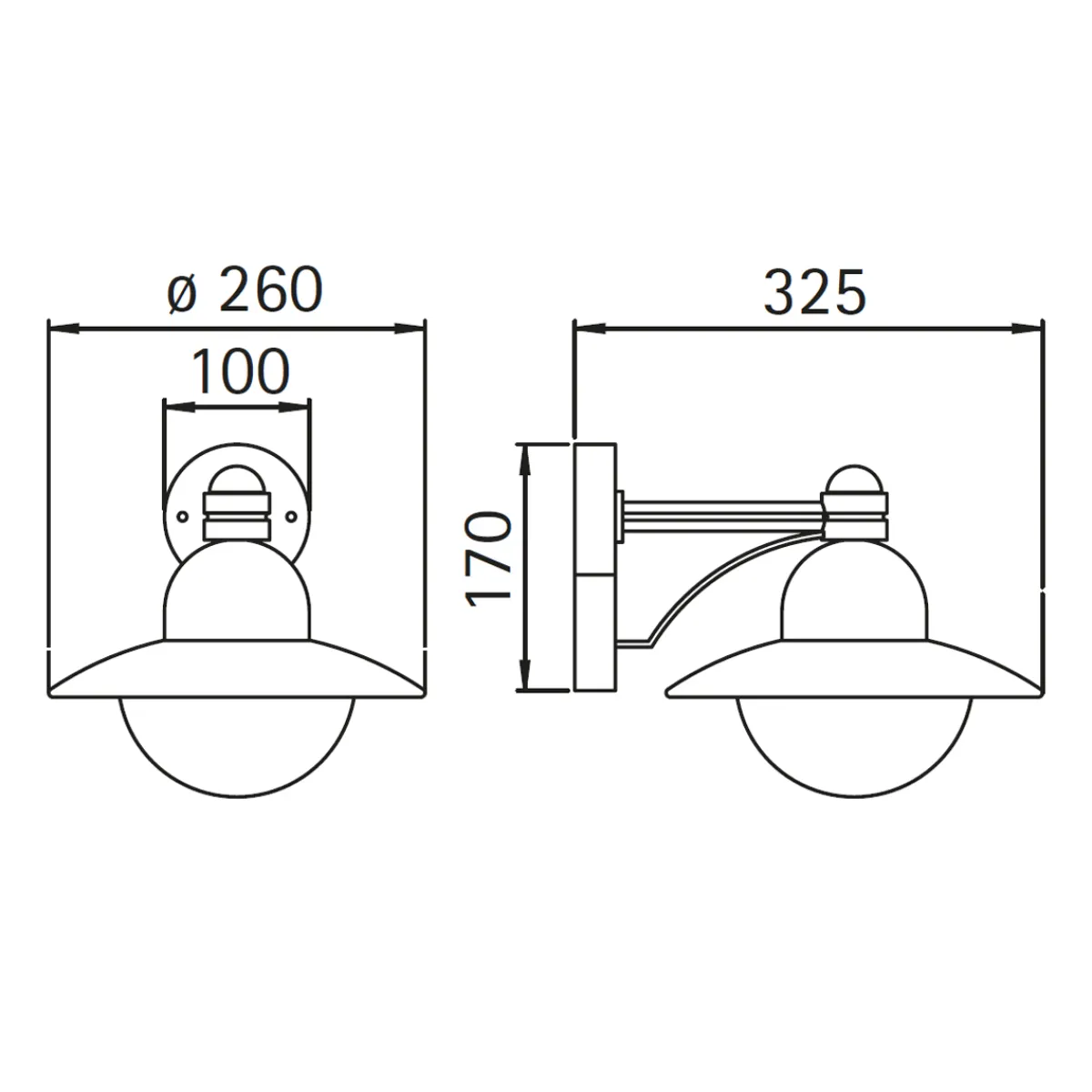 1850 Außenwandleuchte Wandleuchten