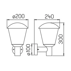 Sale 1854 Außenwandleuchte Terrassen|Hauseingänge