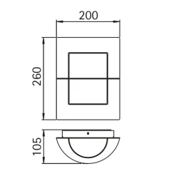 Outlet 6223 Außenwandleuchte Wandleuchten