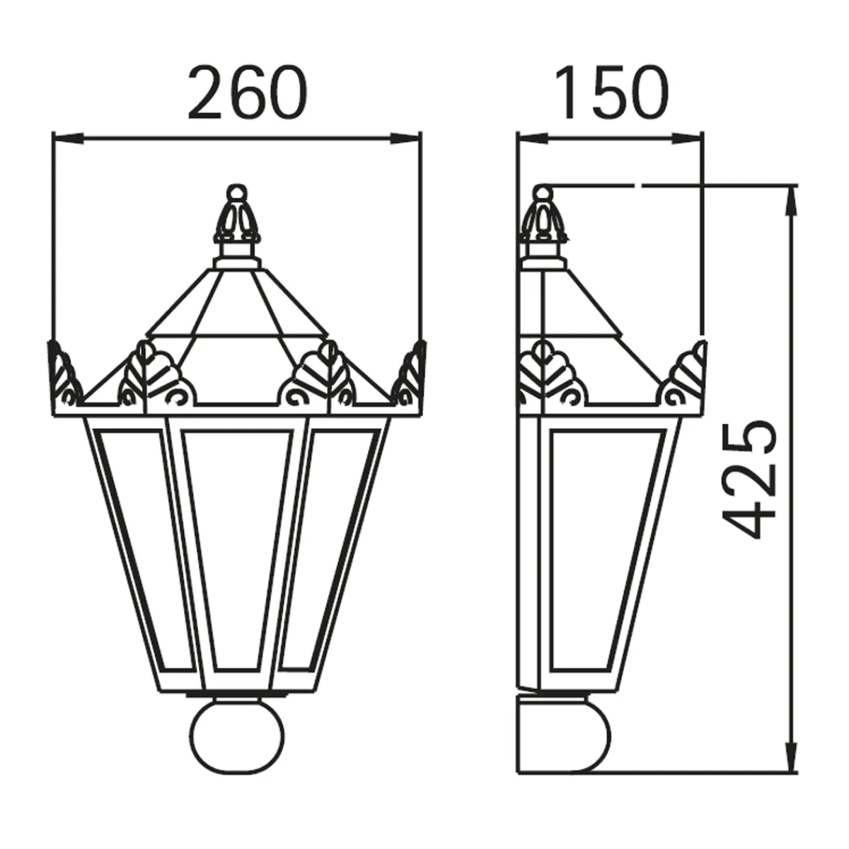 3228 Außenwandleuchte Wandleuchten