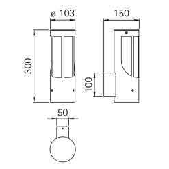 Discount 690256 Außenwandleuchte Wandleuchten
