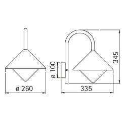 Online 0645 Außenwandleuchte Wandleuchten