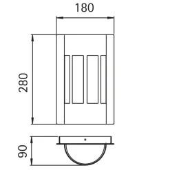 Hot 69611/4 Außenwandleuchte Wandleuchten