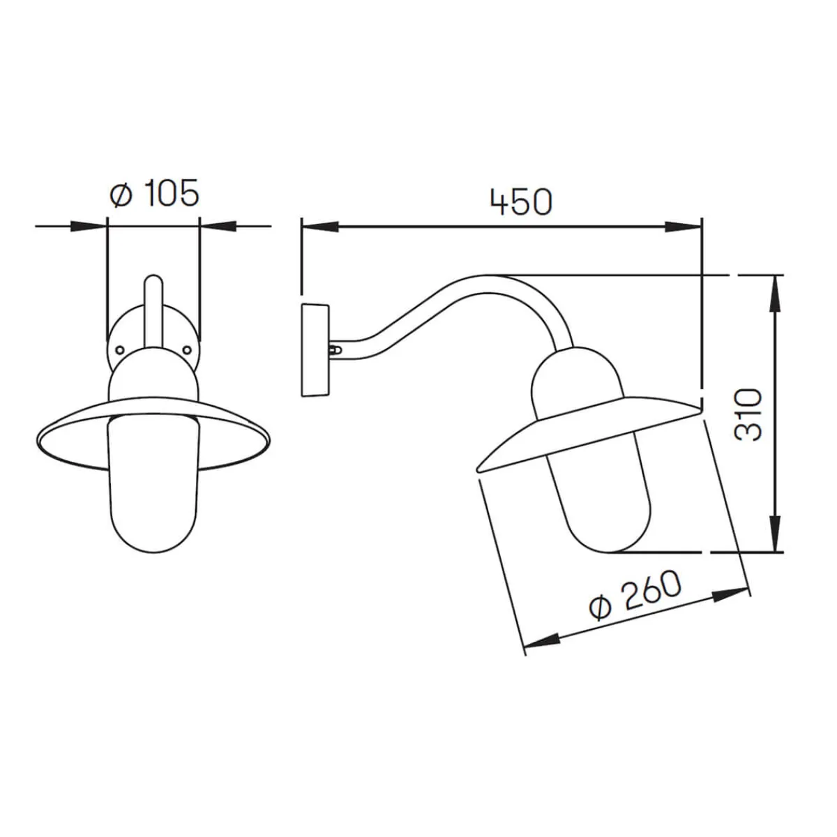 0649 Außenwandleuchte Terrassen|Hauseingänge