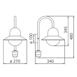 Clearance 0661 Außenwandleuchte mit Bewegungsmelder Bewegungsmelder|Wandleuchten