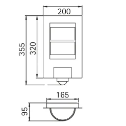 Sale 6144 Außenwandleuchte mit Bewegungsmelder Bewegungsmelder|Wandleuchten