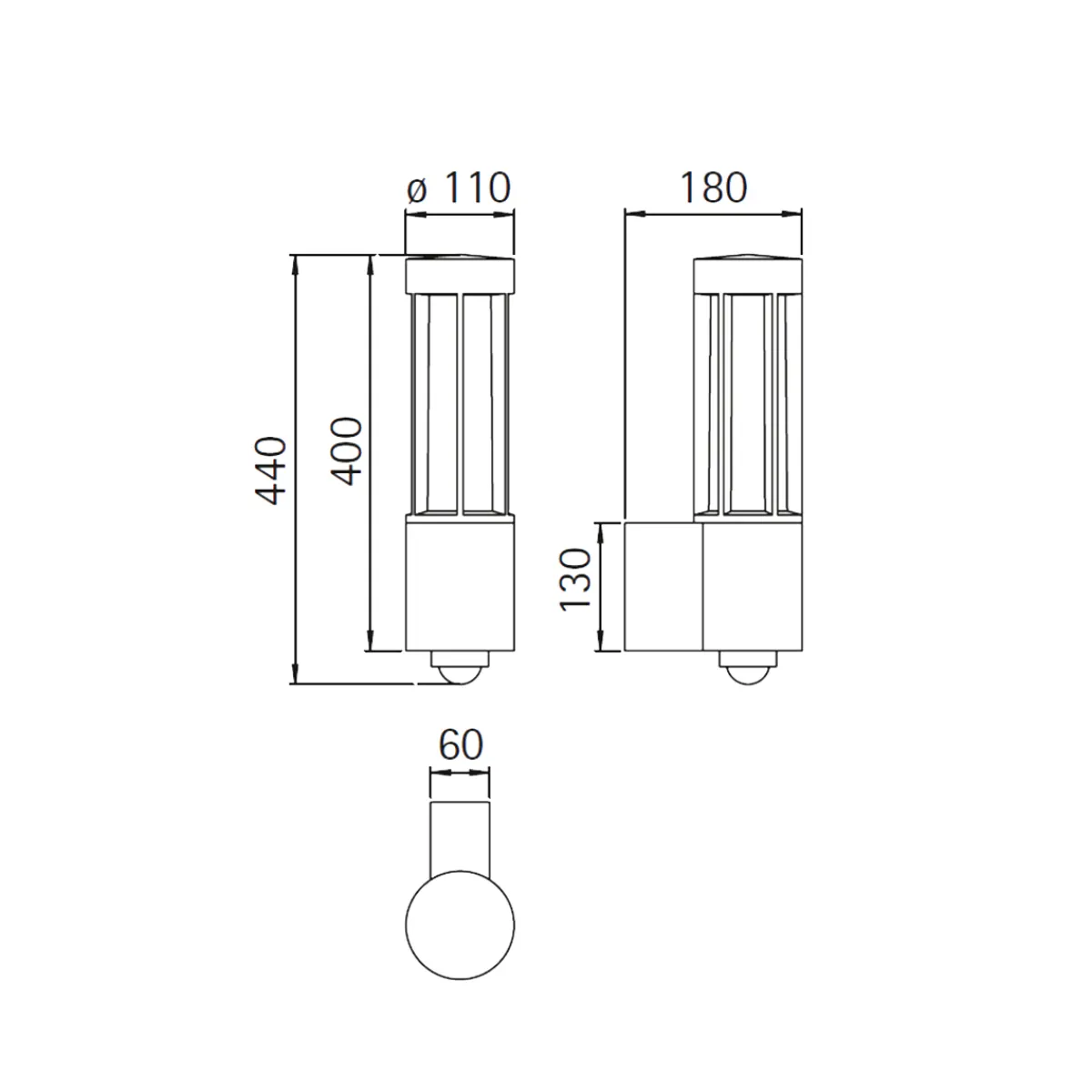 Hot 0221 Außenwandleuchte mit Bewegungsmelder Bewegungsmelder|Wandleuchten