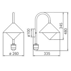 0646 Außenwandleuchte mit Bewegungsmelder Bewegungsmelder|Wandleuchten