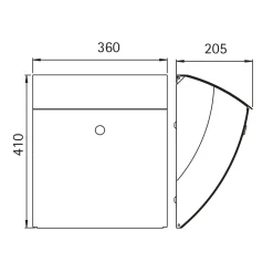 Outlet 690785 Briefkasten mit Zeitungsfach Briefkästen & Paketboxen|Hausnummern & Briefkästen