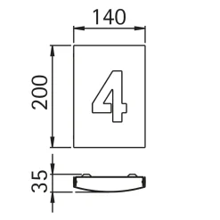 Outlet 69097 Hausnummer Hausnummern & Briefkästen