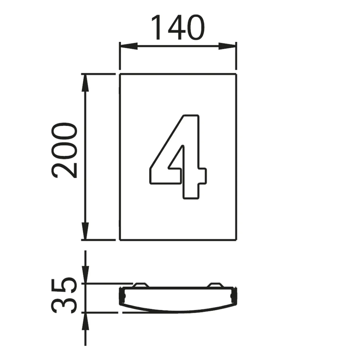 Outlet 69097 Hausnummer Hausnummern & Briefkästen