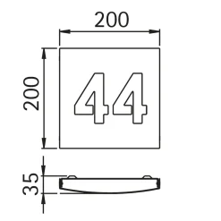 Outlet 69097 Hausnummer Hausnummern & Briefkästen