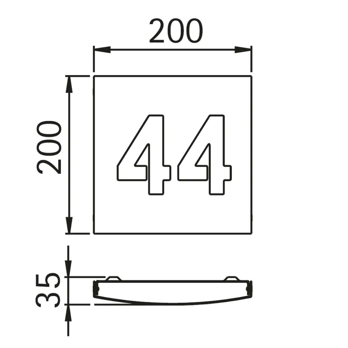 Outlet 69097 Hausnummer Hausnummern & Briefkästen