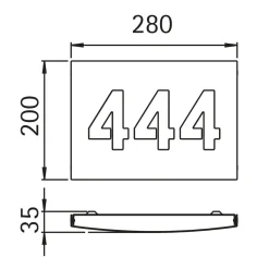Outlet 69097 Hausnummer Hausnummern & Briefkästen