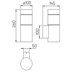 Discount 0274 LED Außenwandleuchte Wandleuchten