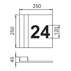 Hot 696006/7 LED Hausnummernleuchte Wandleuchten|Hausnummern & Briefkästen