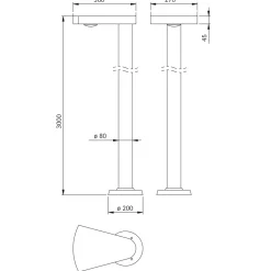 Online 0866 LED Mastleuchte Stehleuchten