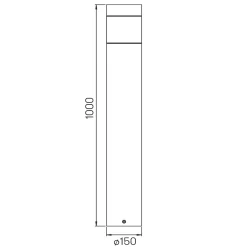 Online 2274 LED Pollerleuchte Wege/Zufahrten|Hauseingänge