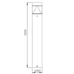 New 3075 LED Pollerleuchte Stehleuchten