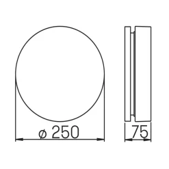 Discount 6308 LED Wand- / Deckenleuchte B, Ø: 25 cm Carports/Garagen|Wandleuchten