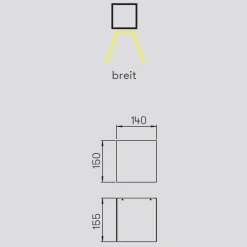 2451/2452 LED Wandstrahler, einseitig breit Wandleuchten