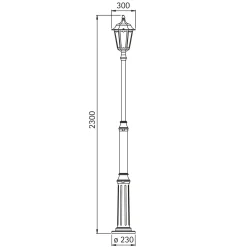 Clearance 4147 Mastleuchte Wege/Zufahrten|Stehleuchten