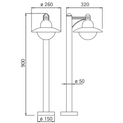 Discount 4150 Pollerleuchte Stehleuchten