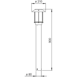 New 692257 Pollerleuchte Stehleuchten