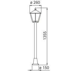 Hot 4129 Pollerleuchte Stehleuchten