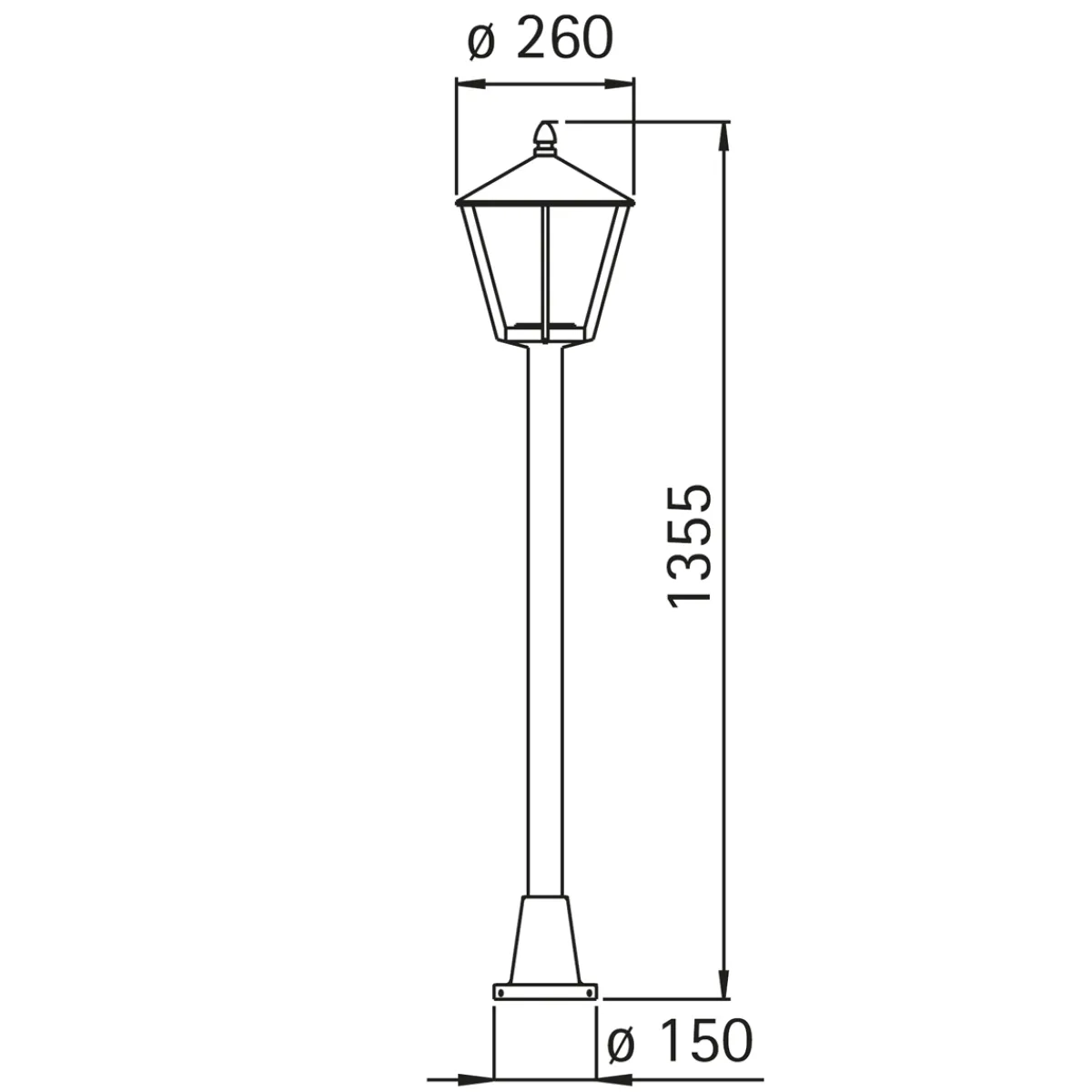 Hot 4129 Pollerleuchte Stehleuchten