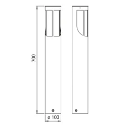 New 692265 Pollerleuchte Stehleuchten