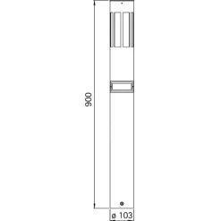 Clearance 692011 Pollerleuchte mit Bewegungsmelder Wege/Zufahrten|Stehleuchten