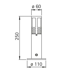Outlet 690557 Sockelleuchte Wege/Zufahrten|Stehleuchten