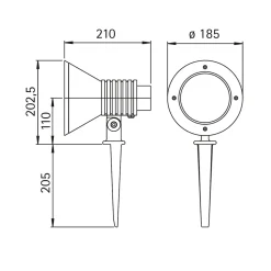 Discount 2383 Spießstrahler Strahler & Scheinwerfer