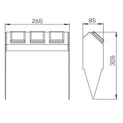 Best 62440 Steckdosenspieß Energie- & Steckdosensäulen