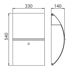New 690755 Wandbriefkasten mit Zeitungsfach Briefkästen & Paketboxen|Hausnummern & Briefkästen
