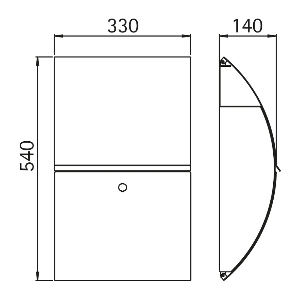 New 690755 Wandbriefkasten mit Zeitungsfach Briefkästen & Paketboxen|Hausnummern & Briefkästen