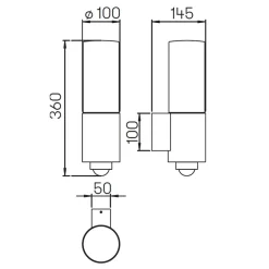 Discount 0378 Wandleuchte mit Bewegungsmelder Hauseingänge|Bewegungsmelder