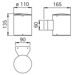 Clearance 2133 Wandstrahler Wandleuchten