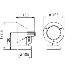 Hot 2355 Wandstrahler Wandleuchten|Strahler & Scheinwerfer