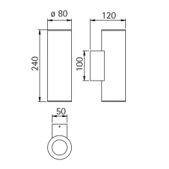New 2481 Wandstrahler Hauseingänge|Fassaden