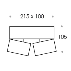 Discount Easy Double LED Wand- / Deckenleuchte Wandleuchten|Strahler
