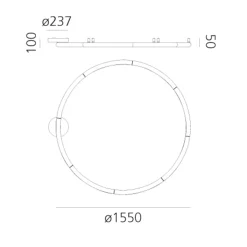 Online Alphabet of Light Circular LED Parete / Soffitto, App-kompatibel Deckenleuchten|Wandleuchten