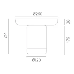 Discount Bontà Portable LED Akkuleuchte, inkl. Teller Aufbewahrung|Dekoration